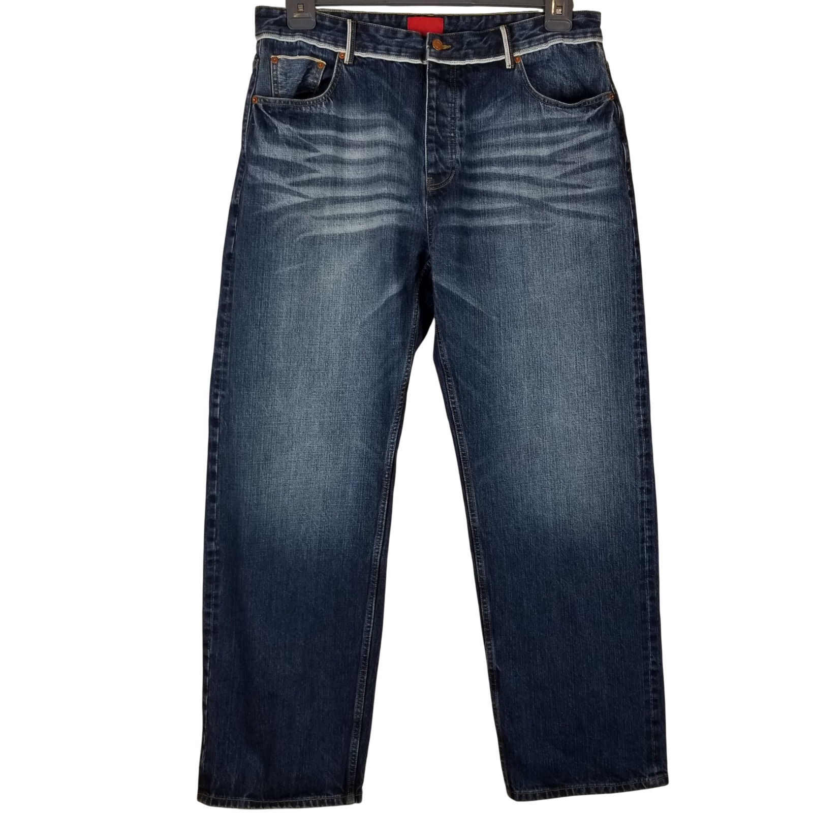 Fugazi Trouser Company Most Selfish Denim Jeans Mens Xxl Dark Wash Straight Leg